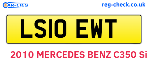 LS10EWT are the vehicle registration plates.