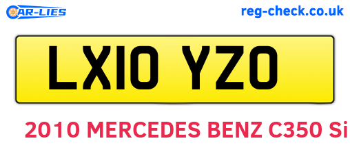 LX10YZO are the vehicle registration plates.