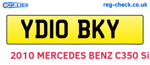 YD10BKY are the vehicle registration plates.