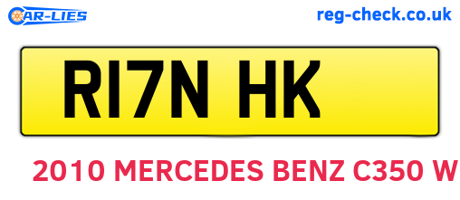 R17NHK are the vehicle registration plates.