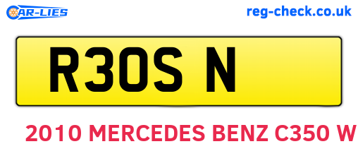 R3OSN are the vehicle registration plates.
