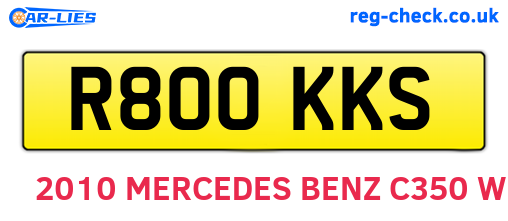 R800KKS are the vehicle registration plates.