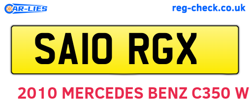 SA10RGX are the vehicle registration plates.