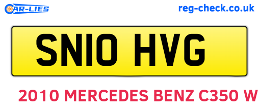 SN10HVG are the vehicle registration plates.