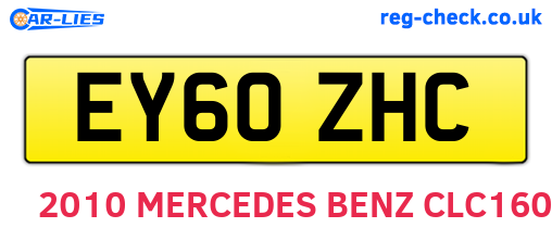 EY60ZHC are the vehicle registration plates.