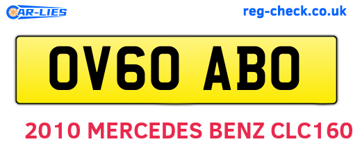 OV60ABO are the vehicle registration plates.