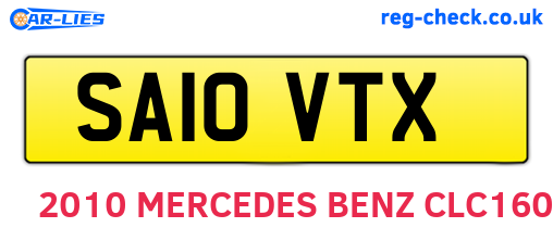 SA10VTX are the vehicle registration plates.