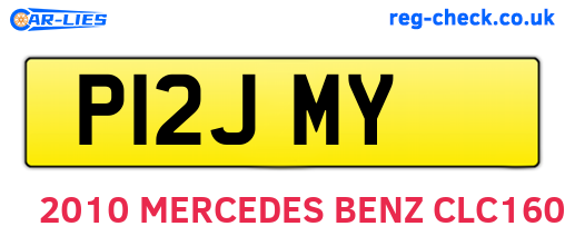 P12JMY are the vehicle registration plates.