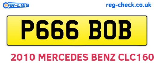 P666BOB are the vehicle registration plates.
