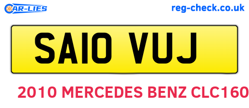 SA10VUJ are the vehicle registration plates.