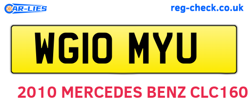 WG10MYU are the vehicle registration plates.