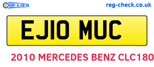 EJ10MUC are the vehicle registration plates.
