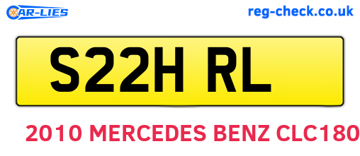 S22HRL are the vehicle registration plates.