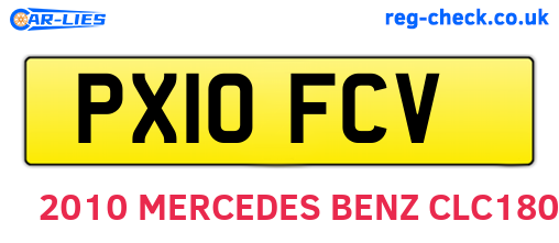 PX10FCV are the vehicle registration plates.