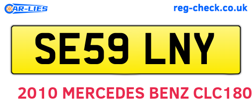 SE59LNY are the vehicle registration plates.
