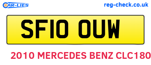 SF10OUW are the vehicle registration plates.
