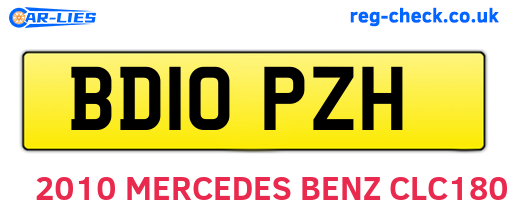 BD10PZH are the vehicle registration plates.
