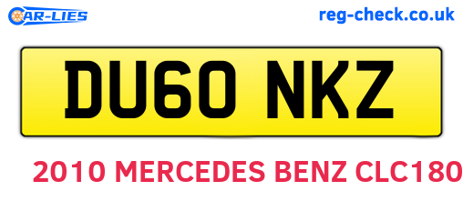 DU60NKZ are the vehicle registration plates.