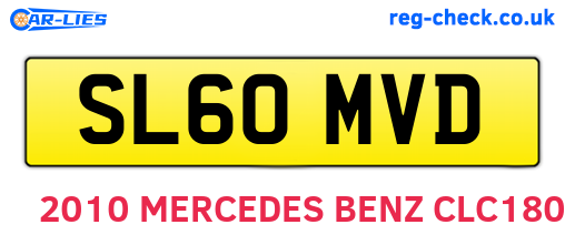 SL60MVD are the vehicle registration plates.