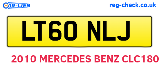 LT60NLJ are the vehicle registration plates.