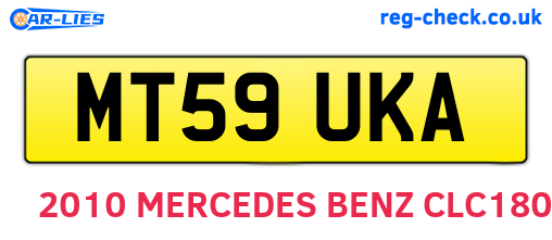 MT59UKA are the vehicle registration plates.