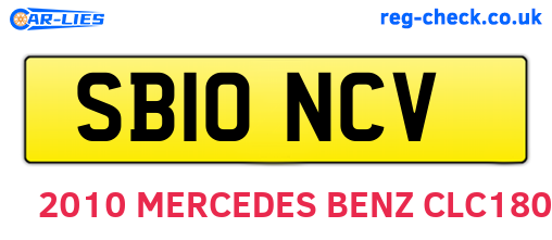 SB10NCV are the vehicle registration plates.