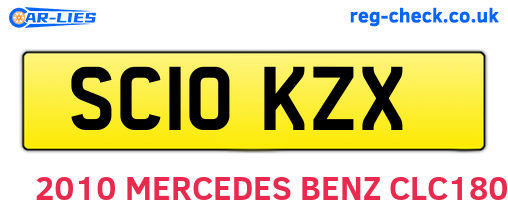 SC10KZX are the vehicle registration plates.