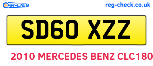 SD60XZZ are the vehicle registration plates.