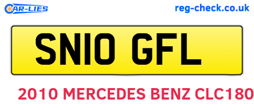 SN10GFL are the vehicle registration plates.