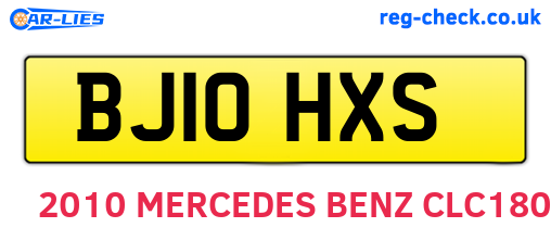 BJ10HXS are the vehicle registration plates.