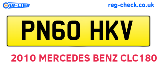 PN60HKV are the vehicle registration plates.