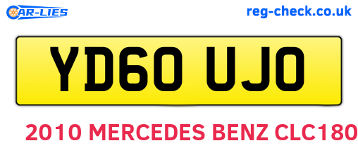 YD60UJO are the vehicle registration plates.