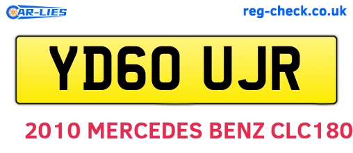 YD60UJR are the vehicle registration plates.