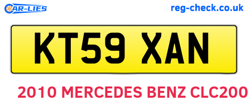 KT59XAN are the vehicle registration plates.