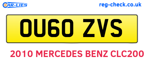OU60ZVS are the vehicle registration plates.