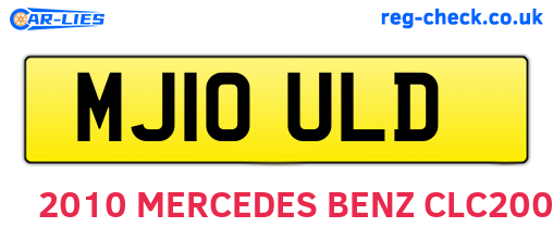 MJ10ULD are the vehicle registration plates.