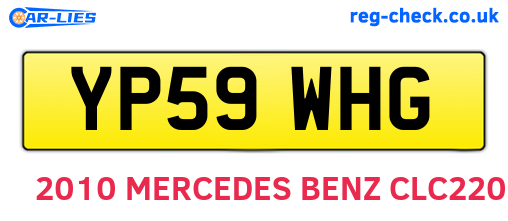 YP59WHG are the vehicle registration plates.