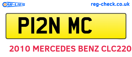 P12NMC are the vehicle registration plates.