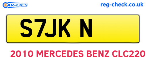 S7JKN are the vehicle registration plates.
