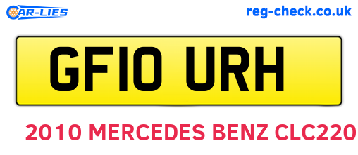 GF10URH are the vehicle registration plates.