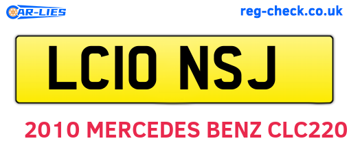 LC10NSJ are the vehicle registration plates.