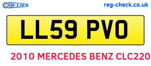 LL59PVO are the vehicle registration plates.