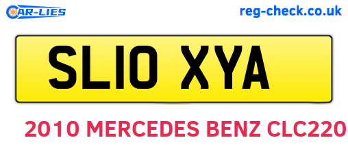 SL10XYA are the vehicle registration plates.