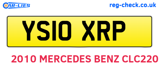YS10XRP are the vehicle registration plates.