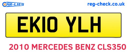EK10YLH are the vehicle registration plates.
