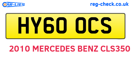 HY60OCS are the vehicle registration plates.