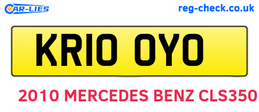 KR10OYO are the vehicle registration plates.