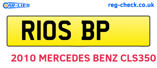 R10SBP are the vehicle registration plates.