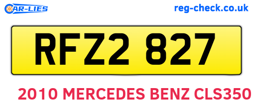 RFZ2827 are the vehicle registration plates.