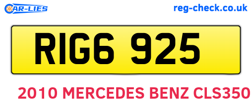 RIG6925 are the vehicle registration plates.